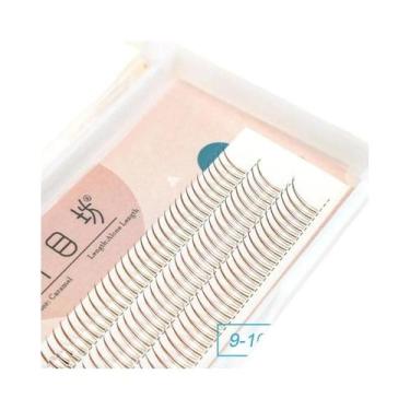 Imagem de Cílios Postiços Naturais Castanhos 8-12mm, Cílios Em Cacho Para Maquia