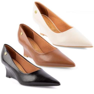 Imagem de Scarpin Vizzano Feminino Sandália Salto Confortável 1483, Preto, 37