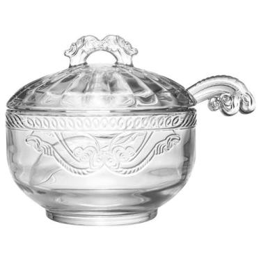 Imagem de Açucareiro em Cristal Ecológico C/ Colher Imperial 12x11,5cm Lyor