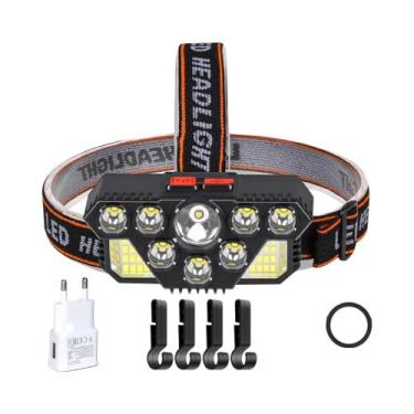 Imagem de Lanterna De Caminhada Com 8 Luzes De Segurança Ajustáveis Em Vários Ân