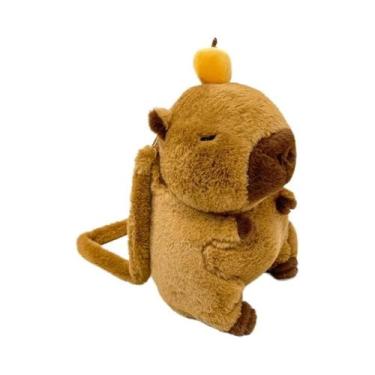 Imagem de Mochila De Pelúcia Kawaii Capybara, Bolsa De Ombro Infantil, Mini Moch