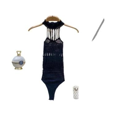 Imagem de Vestido De Noite Sem Mangas Em Renda Floral Para Mulheres, Com Tanga, 