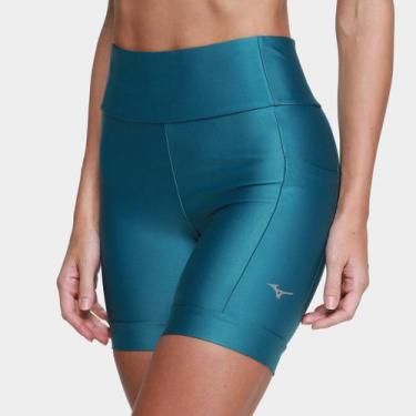 Imagem de Bermuda Mizuno Run Easy 6 Feminina, Azul petróleo, M