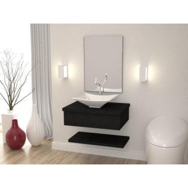 Imagem de Bancada Metrópole 605w C/cuba Lux L38 C/prateleira - Compace, Branco