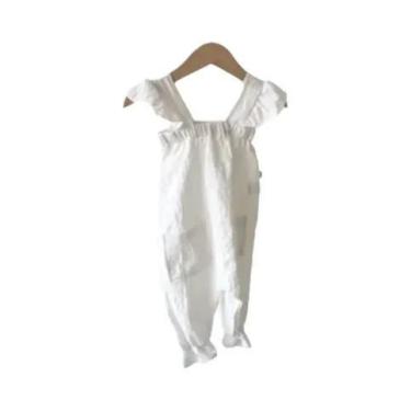 Imagem de Macacão Floral Com Rendas E Babados Para Meninas Bebê Primavera Verão,