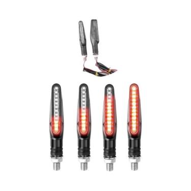 Imagem de Luz Traseira LED Para Motocicleta Com Função De Freio, Pisca-Pisca, In