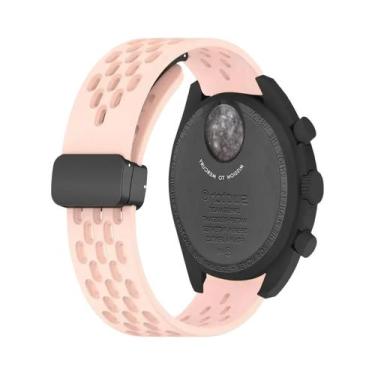 Imagem de Pulseira De Silicone Esportiva Magnética De 40mm Para Omega X Swatch N