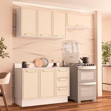 Imagem de Cozinha Modulada 3 Pecas com Tampo e Rodape Amara Politorno