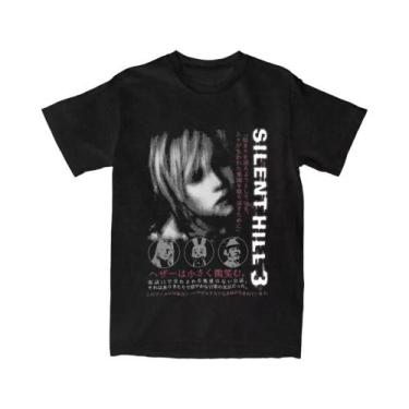 Imagem de Camiseta Grande Preta De Filmes Clássicos De Terror Silent Hill Reside