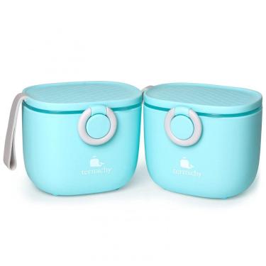 Imagem de Dispenser Fórmula Bebê Termichy Azul Portátil com Alça e Colher 250g 2un