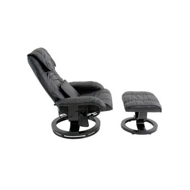 Imagem de Poltrona De Massagem Louisiana Reclinável Giratória Couro Sintético Preto Rivatti Móveis
