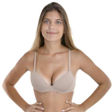Imagem de Sutiã Feminino Meia Taça Com Bojo e Aro Em Microfibra Liebe, 46, Choco