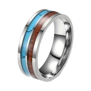 Imagem de Anel Minimalista Preto Prateado Em Aço Inoxidável Para Homens E Mulher