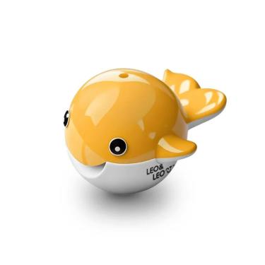 Imagem de Apontador Duplo com Depósito Leonora Fundo do Mar Baleia com Dois Orifícios para Lápis 1 Unidade Laranja