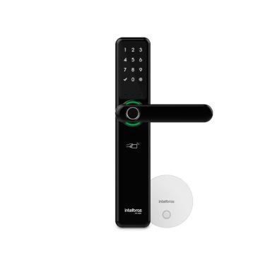 Imagem de Fechadura Inteligente IFR 7000+ Smart de Embutir com Maçaneta Acionamento por Chave Senha Impressão Digital e App