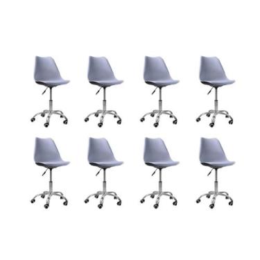 Imagem de Cadeira Office Base Cromada com Rodízio Giratória Saarinen - Oficial W