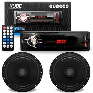 Imagem de Kit Rádio Automotivo MP3 Player Kube KU1100 Bluetooth e 2 Alto Falante