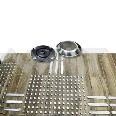 Imagem de Piso Tátil Inox Alerta Liso Cola 25 Elementos equivalente 1 Piso - WAT