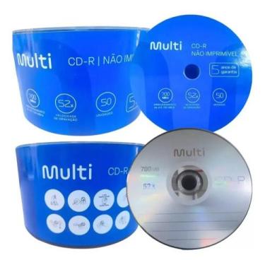 Imagem de 50 Midia Cd-r Virgem Multilaser Cd 52x 700mb Cdr Gravável - Congratula