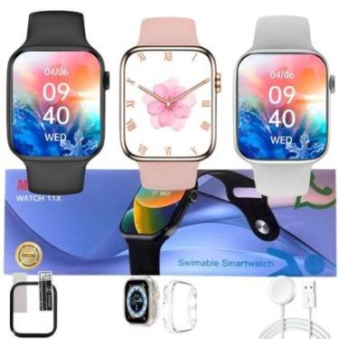 Imagem de Relogio Smart Watch W11 X Serie 11 Envia Mensagens Ligações Monitor Esportivo Bússola C...