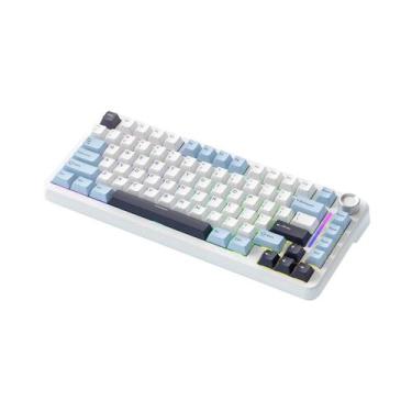 Imagem de Teclado Mecânico RGB Sem Fio Para Jogos 75% Hot Swap Com Botões De Met