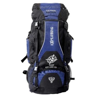 Imagem de Mochila Camping Trilha Impermeável Clio 75 Lts Cor:Azul, Azul