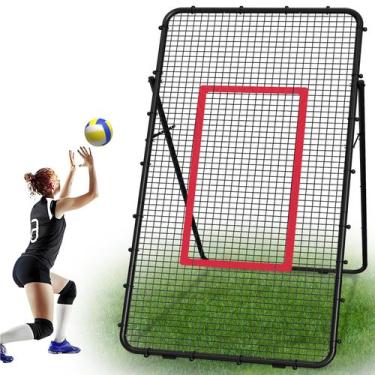 Imagem de Rede de Rebatida de Vôlei OGEMXU 213 x 122 cm Ajustável para Treino