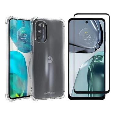 Imagem de Capa Anti Impacto Para Moto G62 5g + Película De Vidro 3d Anti Queda T