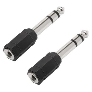 Imagem de Kit 2 Plug Adaptador P2 Fêmea Stereo Para P10 Macho Stereo - MXT
