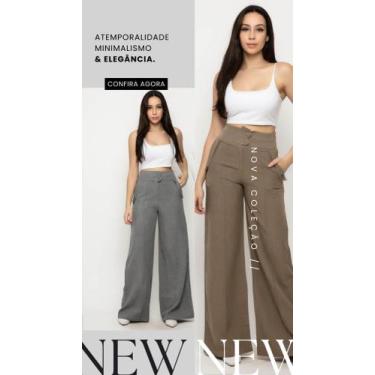 Imagem de  DOUTORAS MODAS Calça Pantalona de Linho 8302 Conforto e Estilo em Alt