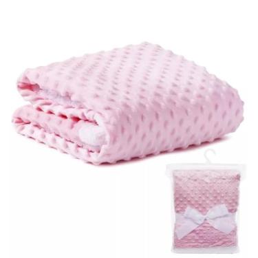 Imagem de Manta Bebê Loani Sherpa Pipoquinha, Rosa Claro, 75x100Cm