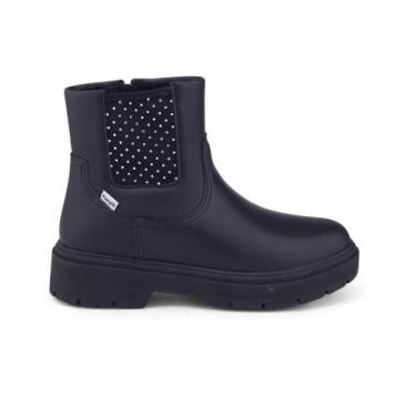 Imagem de Bota infantil Menina Pampili Duda Tela Strass 681.030, 35, Preto