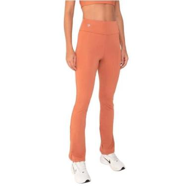 Imagem de Calça Amei Sport Flare Com Bolso Interno - Ferrugem, Marrom, G