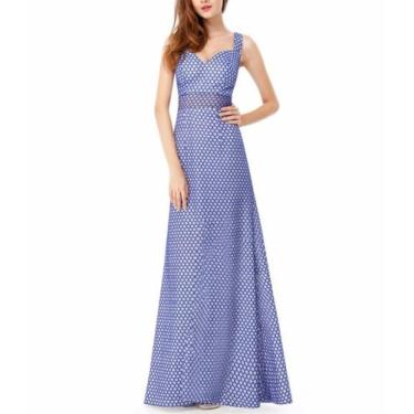 Imagem de Vestido Festa Longo com fenda elegante azul marinho - Luaserena, Azul 
