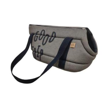 Imagem de Bolsa de Transporte Fábrica Pet Aberta New Collection Cinza e Bege par
