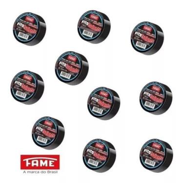 Imagem de Fita Isolante Anti Chama Fame 19mm X 10m Classe C 10 Unidades