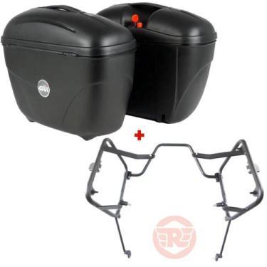 Imagem de Par Baú E21 Givi + Suporte Baú Lateral Royal Enfield Himalayan Chapam 