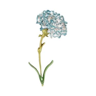 Imagem de Broches De Hortênsia Esmaltados Unissex Femininos Com Strass, Alfinete