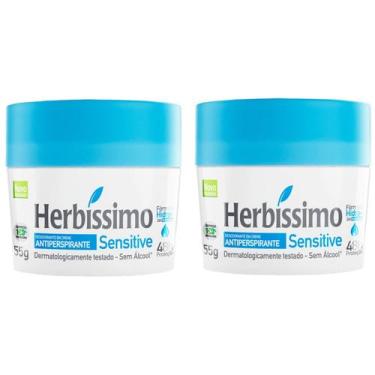 Imagem de  Kit Com 2 Desodorantes Em Creme Sensitive Herbíssimo - 55g  - DANA CO