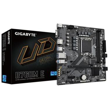 Imagem de Placa Mãe Gigabyte B760M e com Suporte Intel 12a Geração e Tecnologia DDR5 Preto 24.4CM