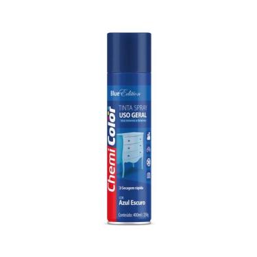 Imagem de Tinta Spray Azul Escuro 400ml Multiuso Decoração Móveis - chemicolor