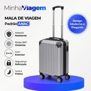 Imagem de Mala De Viagem Media 12kg Roda Dupla Ziper Expansor E Senha - Minha Vi