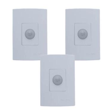 Imagem de Kit Sensor de Presença de Parede para Embutir Lente 180º - QI2M - QUAL