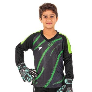 Imagem de Camisa de Goleiro Poker Orbit Infantil Manga Longa, Preto, Pp
