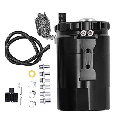 Imagem de Aramox Tanque de captação de óleo, kit de tanque de captura de óleo de 350 ml, liga de alumínio universal para a maioria dos carros e pequenas peças de motocicleta (preto)