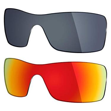 Imagem de Mryok 2 pares de lentes polarizadas de substituição para óculos de sol Oakley Batwolf – Opções