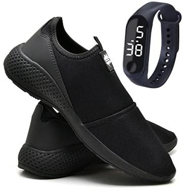 Imagem de Tênis Sapatilha + Relógio - Black - 35