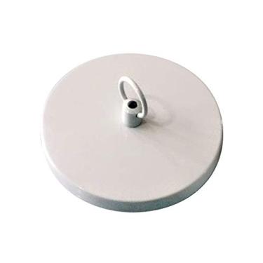 Imagem de Canopla Lustre Pendente Elo Corrente 11x1, 2 mm, Vivare Iluminação, Canopla Cilíndrica1008 BR, Branco, Pequena