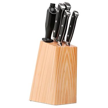 Imagem de Conjunto de Facas Brinox em Aço Inox e ABS Infinity com Cepo – 6 Peças