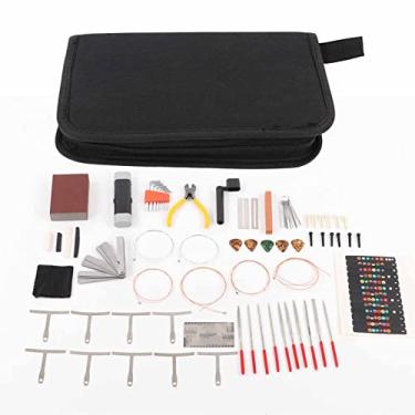Imagem de Ferramentas de reparo de guitarra, limas de presente, kit de ferramentas de manutenção de instrumentos com bolsa de transporte para ukulele para baixo para bandolins